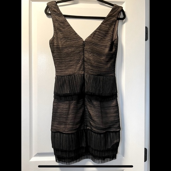 ✨BCBG Black/ Shear Mini Dress Size Small - Picture 5 of 12
